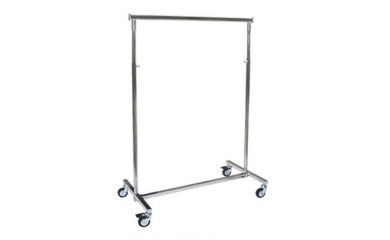 Collapsible Garment Rack, Single Rail Clothes Rack, Fixture Garment Rack