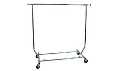 Collapsible Store rack, Collapsible Single Rail, Folding Garment Rail
