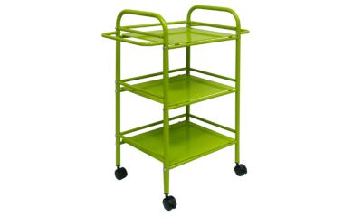 Storage Cart With Handle, Rolling Storage Trolley, Metal Rack With Casters